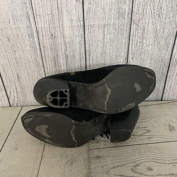 Sam Edelman Louie Boot Women US 10M Black Suede Fringe Ankle Side Zip Block Heel - Picture 8 of 9